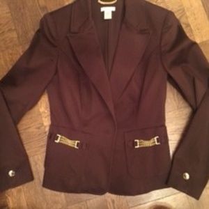Stunning Cache Brown Suit Jacket Gold Hardware